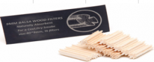  Balsa wood 9mm pipe filters -15 count per pack