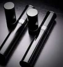 Prometheus Black Lacquer/Gun Metal Pocket Travel Cigar Tubes