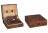 Brown Leather Gifts Set Humidor Capacity 20 Cigar